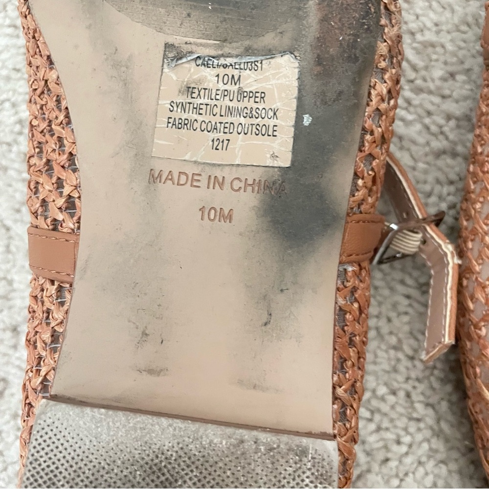 Steve Madden Woven Pointed-Toe Flats - Size 10 - Neutral Tan - Picture 5 of 5